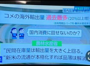 コメの海外輸出は、過去最多