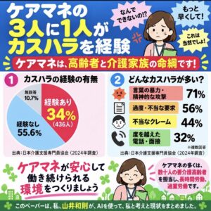 ケアマネの3人に1人が、カスハラ経験
