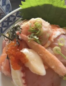 行列の海鮮丼ランチ　@精華町